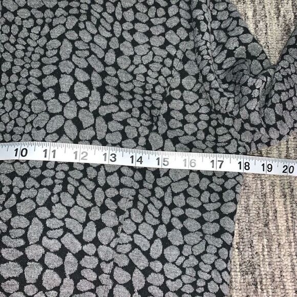 Calvin Klein Women’s Size 6 Open Front Ruffle Blazer Jacket Cardigan Grey Black - Picture 6 of 7